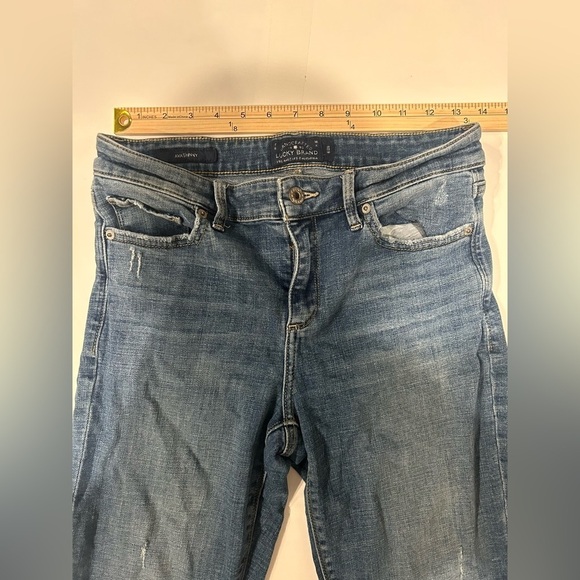 Lucky Brand Ava Skinny Jeans Women’s 6/28 Medium Wash Distressed - Picture 8 of 12
